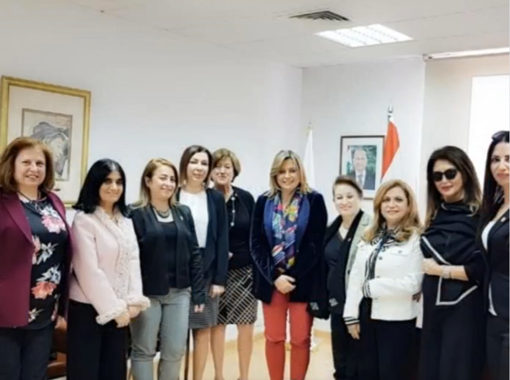 LUCW delegation visiting Mrs. Claudine Aoun Roukoz